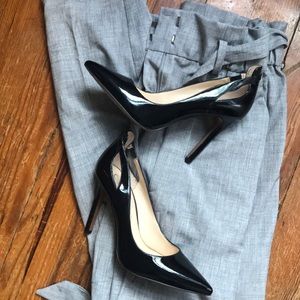 Patent leather black heels